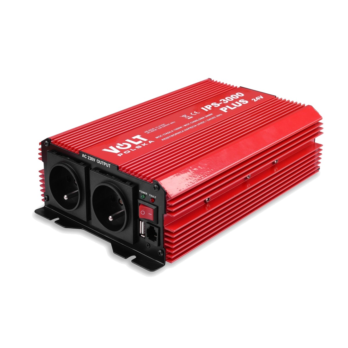 Invertor auto 24v 220v convertor de tensiune IPS 3000 PLUS 1700W continuu 3000W varf
